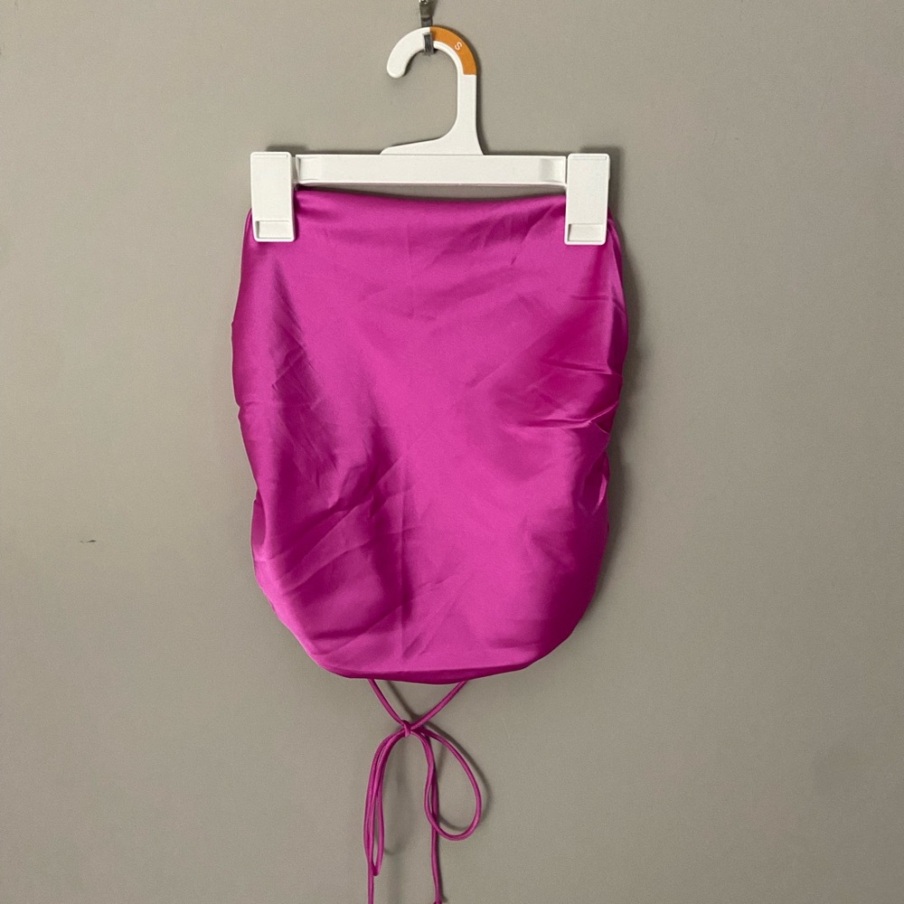 Strapless Silky Pink Top